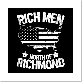 Rich Men North of Richmond America retro Flag Posters and Art